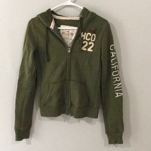 Green Hollister Zip up